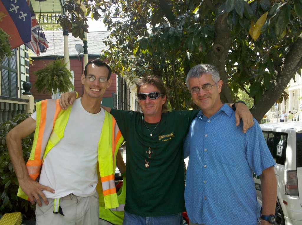 New Orleans: Fellow Cross-Country Walkers Phil Goddard and Richard Noble 