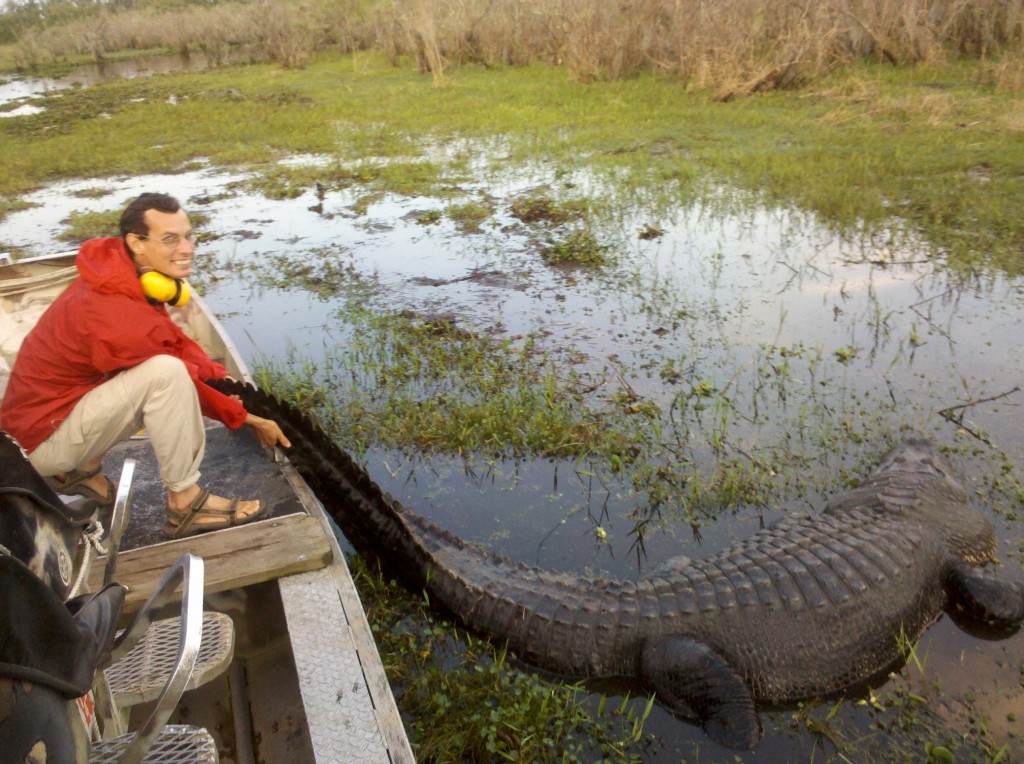 Yes, this pic is for real. Yes, this is a gator in the middle of a Louisiana swamp. 