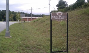 West Point, the first town I reached upon stepping over the state line into Georgia