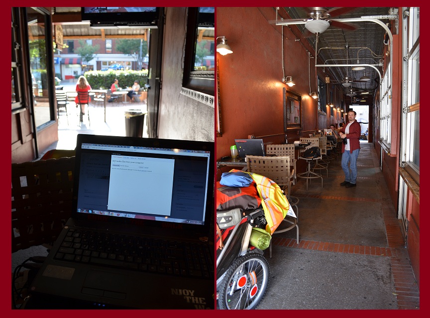 Despite being featuring a most marvelous atmosphere within, I chose Walker's Pub & Coffee's outdoor perimeter seating for today's digital work! 