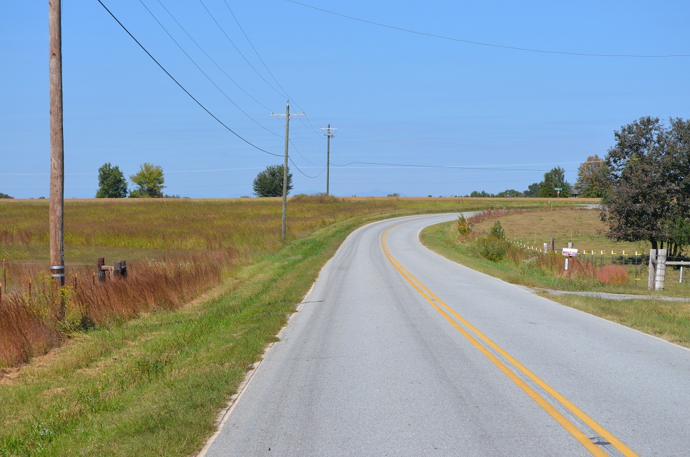 Five Forks Road. Luckily, most of the day's 20k was on not-so-busy, beautiful country roads. 