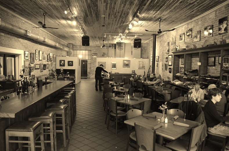 Purple Onion Cafe-- Bob's favorite part of Saluda ;) 