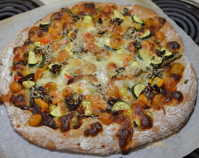 Everything made from scratch, this pizza was SOOO delicious!!!  Daniel followed with a baked acorn squash for dessert! 