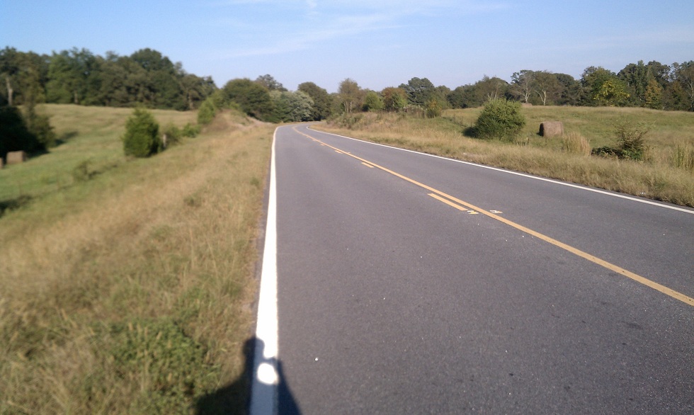 Peaceful, rural Georgia Highway 174