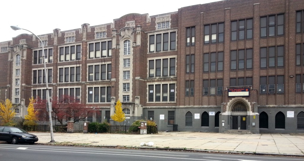 West Philadelphia High School. I've never seen so many steel security grates surrounding the windows of any school...
